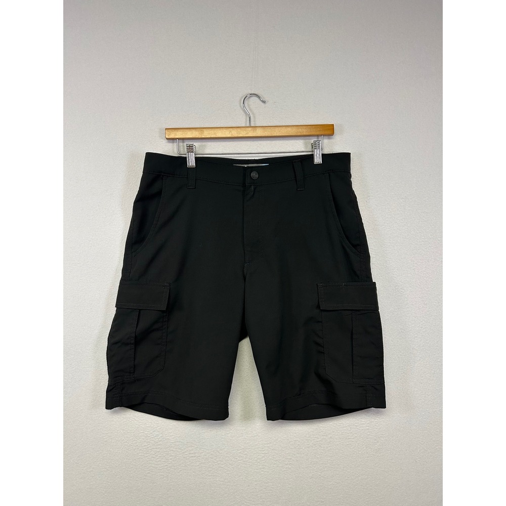 Gorpcore Utility Lee Dungarees Mens 33 Black‎ Cargo Textured Shorts Lightweight